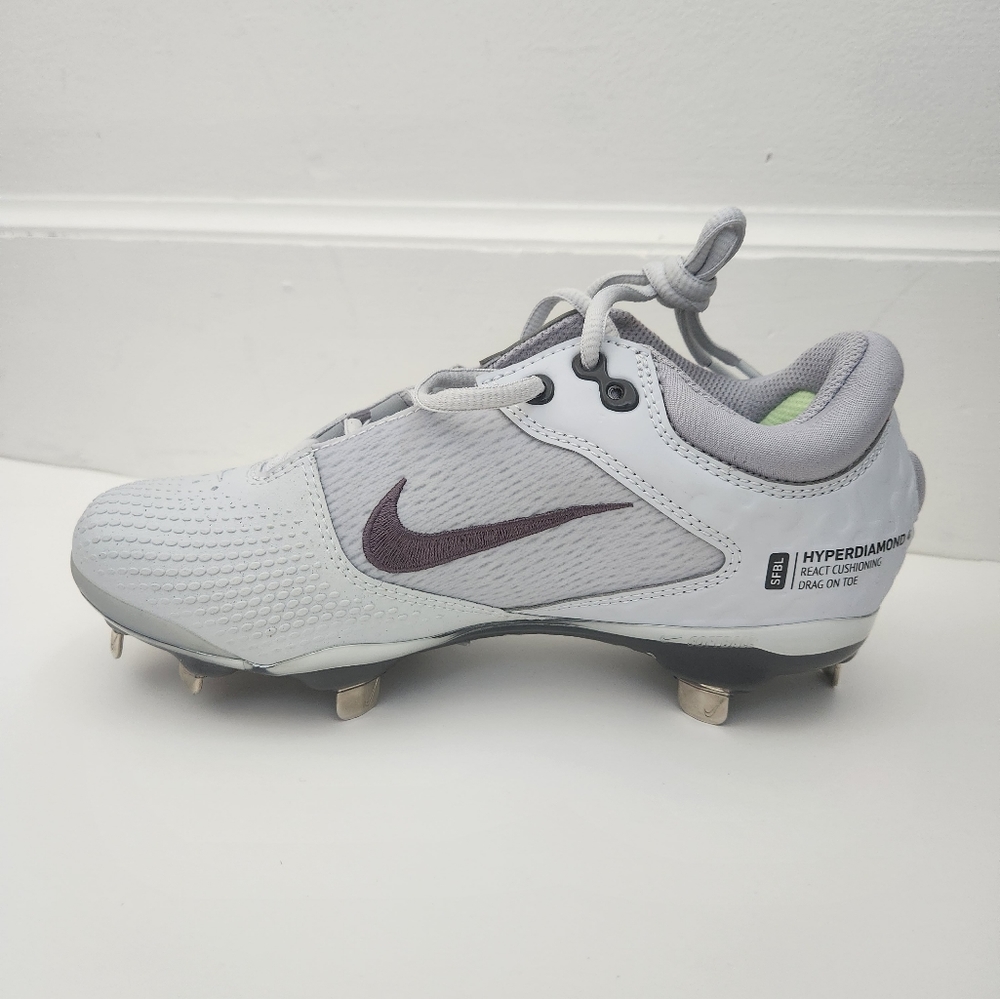 Nike React Hyperdiamond 4 Gray Softball Cleats Wo… - image 3